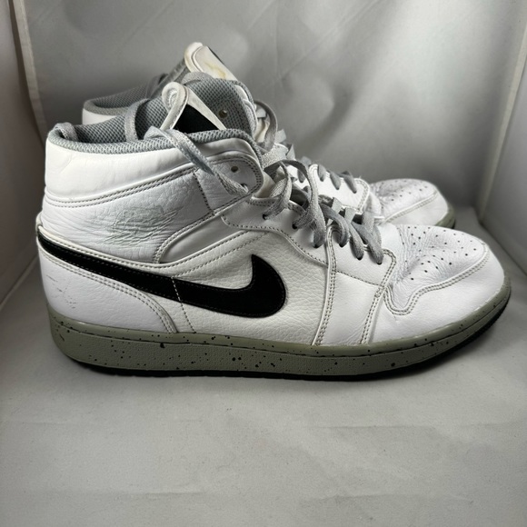 Nike Air Jordan 1 Mid Athletic Shoes - White Cement - Men's size 12 - Picture 2 of 16